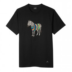 тениска,мъжки,тениски,ps,paul,smith,zebra,print,t,shirt,black,79