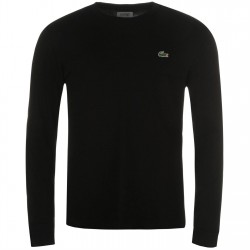Тениска Lacoste Basic Logo Long Sleeve T Shirt - Black 031 тениска,мъжки,тениски,lacoste,basic,logo,long,sleeve,t,shirt,black,031
