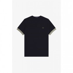 тениска,облекла,на,разпродажба,мъжки,тениски,fred,perry,stripe,cuff,t,shirt,black,184