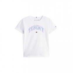 тениска,детски,3/4,панталони,tommy,hilfiger,kids',varsity,breathable,t,shirt,white,ybr
