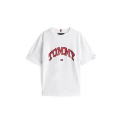 Тениска Tommy Hilfiger Kids Varsity T-Shirt - White YBR тениска,tommy,hilfiger,kids,varsity,t,shirt,white,ybr