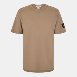 Тениска Calvin Klein Jeans Monogram Badge T-Shirt - Brindle тениска,мъжки,тениски,calvin,klein,jeans,monogram,badge,t,shirt,brindle