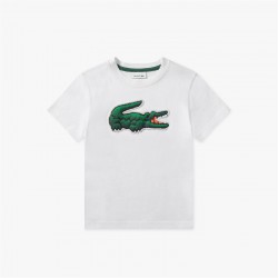 тениска,детски,3/4,панталони,lacoste,kids',puff,logo,t,shirt,white,w8l