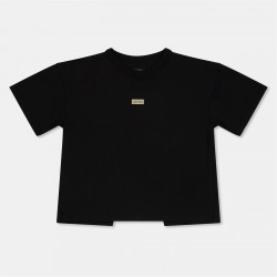 тениска,детски,3/4,панталони,calvin,klein,jeans,kids',folded,t,shirt,ck,black,beh
