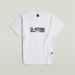 тениска,облекла,на,разпродажба,мъжки,тениски,g,star,unisex,line,script,loose,t,shirt,white