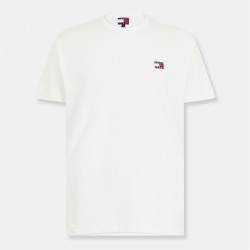 тениска,облекла,на,разпродажба,мъжки,тениски,tommy,jeans,classic,tommy,small,badge,t,shirt,ecru
