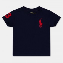 тениска,детски,3/4,панталони,polo,ralph,lauren,kids',large,logo,t,shirt,refined,navy