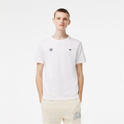 тениска,облекла,на,разпродажба,мъжки,тениски,lacoste,lacoste,garros,tee,sn99,white