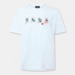 тениска,облекла,на,разпродажба,мъжки,тениски,ps,paul,smith,men's,cups,regular,fit,t,shirt,white,01
