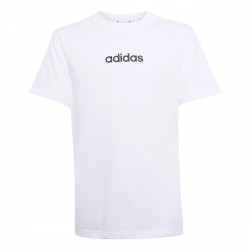 Юношеска тениска adidas Logo T Shirt Junior - White/Black Lin юношеска,тениска,детски,тениски,adidas,logo,t,shirt,junior,white,black,lin