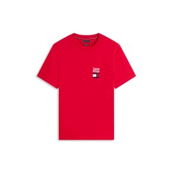 Тениска Tommy Hilfiger Mens Stack Flag T-Shirt - Medium Red тениска,мъжки,тениски,tommy,hilfiger,men,s,stack,flag,t,shirt,medium,red