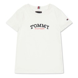 Тениска Tommy Hilfiger Kids Mono T-Shirt - White YBR тениска,tommy,hilfiger,kids,mono,t,shirt,white,ybr