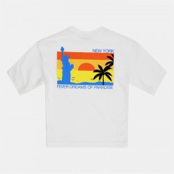 тениска,облекла,на,разпродажба,мъжки,тениски,rose,london,london,fewer,dreams,t,shirt,off,white