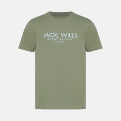 Мъжка тениска Jack Wills Carnaby Logo T-shirt Mens - Light Green мъжка,тениска,мъжки,тениски,jack,wills,carnaby,logo,t,shirt,mens,light,green