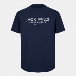тениска,мъжки,тениски,jack,wills,carnaby,logo,t,shirt,navy