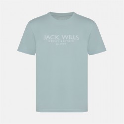 Мъжка тениска Jack Wills Carnaby Logo T-shirt Mens - Light Blue мъжка,тениска,мъжки,тениски,jack,wills,carnaby,logo,t,shirt,mens,light,blue