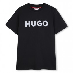 тениска,детски,3/4,панталони,hugo,hugo,ss,t,shirt,jn63,black