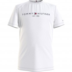 Юношеска тениска Tommy Hilfiger Essential T Shirt Juniors - White YBR юношеска,тениска,tommy,hilfiger,essential,t,shirt,juniors,white,ybr