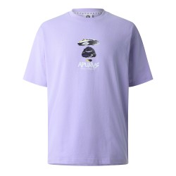 Тениска AAPE Somewhere Tee Sn63 - Light Purple тениска,мъжки,тениски,aape,somewhere,tee,sn63,light,purple