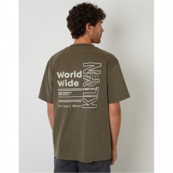 тениска,мъжки,тениски,threadbare,print,t,shirt,sn62,dark,khaki