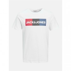 тениска,мъжки,тениски,jack,and,jones,logo,tee,sn62,white