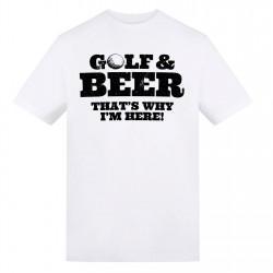 AWD Printed Golf Adult Tee - Golf & Beer That's Why I'm Her дамски,тениски,дамски,топове,мъжки,горнища,размер+,мъжки,облекла,размер,облекла,за,голф,awd,printed,golf,adult,tee,golf,&,beer,that's,why,i'm