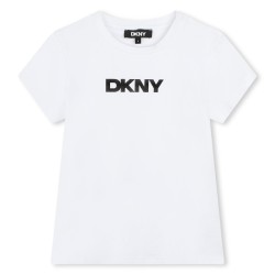 Тениска DKNY Kids Logo T-Shirt - White 10P тениска,dkny,kids,logo,t,shirt,white,10p