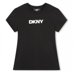 юношеска,тениска,детски,облекла,dkny,logo,t,shirt,juniors,black,09b