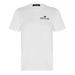 тениска,облекла,на,разпродажба,replay,small,logo,t,shirt,white,001