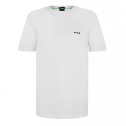 тениска,мъжки,тениски,boss,crew,logo,t,shirt,white,100