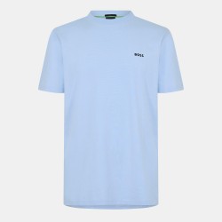 тениска,мъжки,потници,мъжки,блузи,с,яка,boss,mens,boss,green,t,shirt,with,logo,design,stretch,cotton,pas,blue,451
