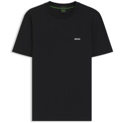 тениска,мъжки,тениски,boss,mens,boss,green,t,shirt,with,logo,design,stretch,cotton,black