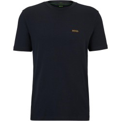 тениска,мъжки,тениски,boss,mens,boss,green,t,shirt,with,logo,design,stretch,cotton,dark,blue