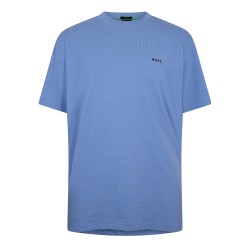 тениска,мъжки,тениски,boss,mens,boss,green,t,shirt,with,logo,design,stretch,cotton,open,blue