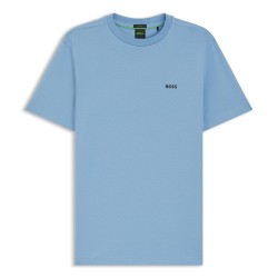 тениска,мъжки,тениски,boss,mens,boss,green,t,shirt,with,logo,design,stretch,cotton,open,blue
