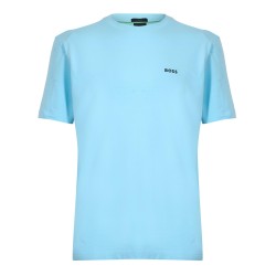 тениска,мъжки,блузи,с,яка,мъжки,потници,boss,mens,boss,green,t,shirt,with,logo,design,stretch,cotton,light,blue,445