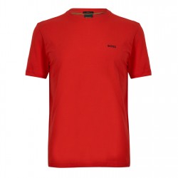 тениска,мъжки,тениски,boss,mens,boss,green,t,shirt,with,logo,design,stretch,cotton,red,646