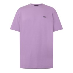 тениска,мъжки,тениски,boss,mens,boss,green,t,shirt,with,logo,design,stretch,cotton,lilac,536