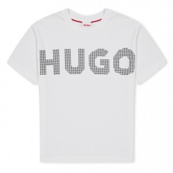 юношеска,тениска,детски,облекла,hugo,logo,short,sleeve,t,shirt,juniors,white,10p