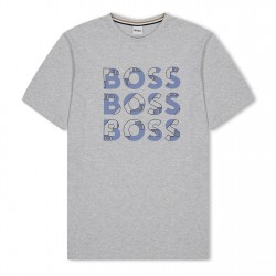 тениска,детски,3/4,панталони,boss,kids',chest,logo,t,shirt,grey,a32