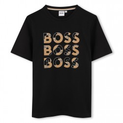 юношеска,тениска,детски,облекла,boss,chest,logo,tee,juniors,black,09b