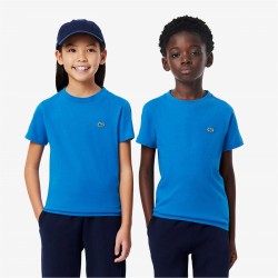 юношеска,тениска,детски,облекла,lacoste,lacoste,basic,logo,t,shirt,juniors,blue,3d3