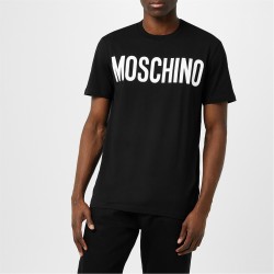 тениска,облекла,на,разпродажба,мъжки,тениски,moschino,logo,t,shirt,black,a1555