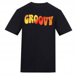 AWD Unisex Music Printed Tee - Groovy мъжки,горнища,размер+,awd,unisex,music,printed,tee,groovy