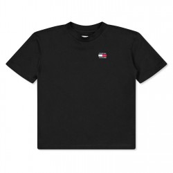 Тениска Tommy Hilfiger Kids' Heritage Flag T-Shirt - Black тениска,детски,3/4,панталони,tommy,hilfiger,kids',heritage,flag,t,shirt,black
