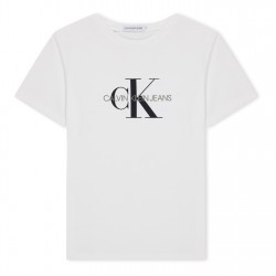 юношеска,тениска,детски,облекла,calvin,klein,jeans,junior,monogram,t,shirt,white