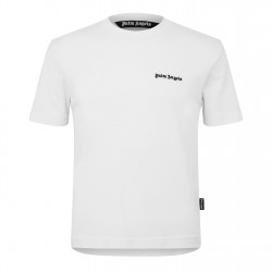 Тениска PALM ANGELS Logo T-Shirt - White тениска,облекла,на,разпродажба,мъжки,тениски,palm,angels,logo,t,shirt,white