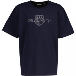 юношеска,тениска,детски,облекла,gant,shield,logo,t,shirt,juniors,evening,blu,433