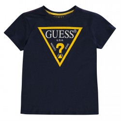 тениска,детски,облекла,guess,logo,t,shirt,smart,blue,g7v2