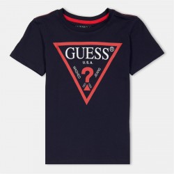 тениска,детски,3/4,панталони,guess,logo,t,shirt,smart,blue,g7v2